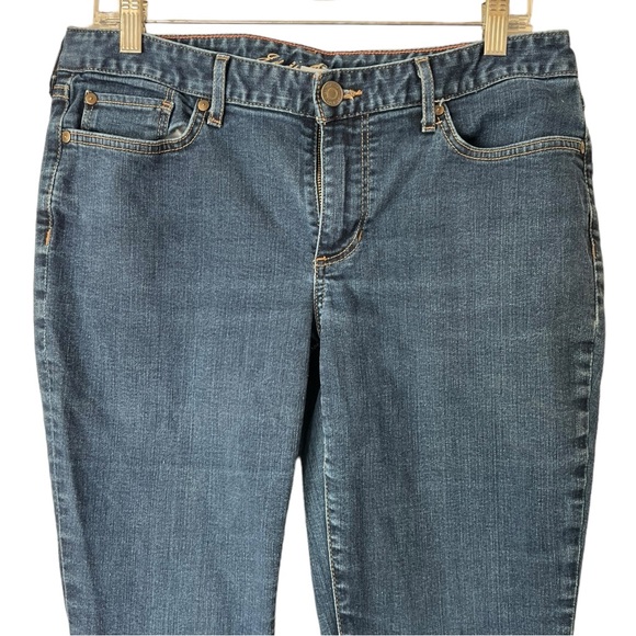 Eddie Bauer Curvy Straight Leg Specially Dyed Jeans Sz 12 - Picture 5 of 11